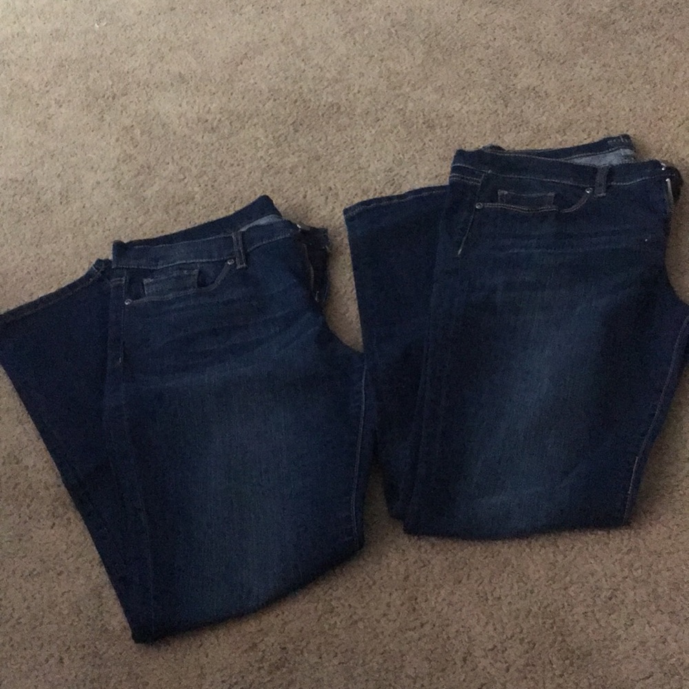 2 pairs of New York and co soho skinny jeans